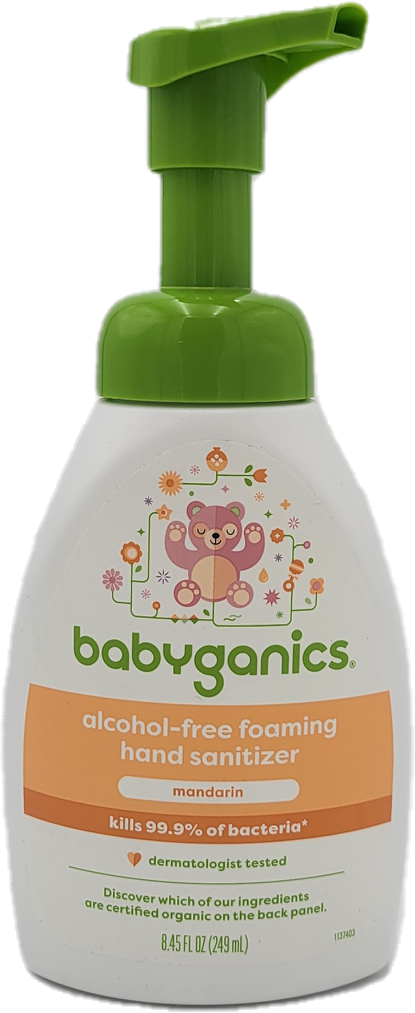 BABYGANICS ALCOHOL FREE FOAMING HAND SANITIZER MANDARIN 8.5 O EXP 02/28/25