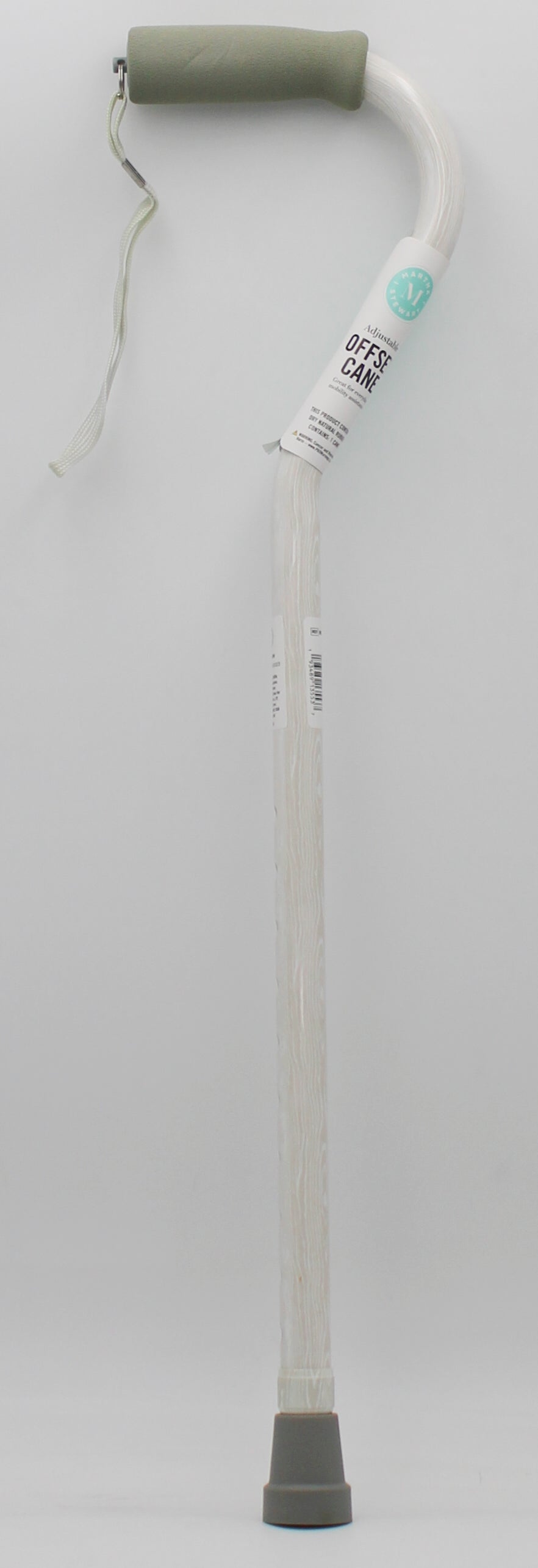 MARTHA STEWERT CANE OFFSET HANDLE - FAUX WOOD PATTERN NI