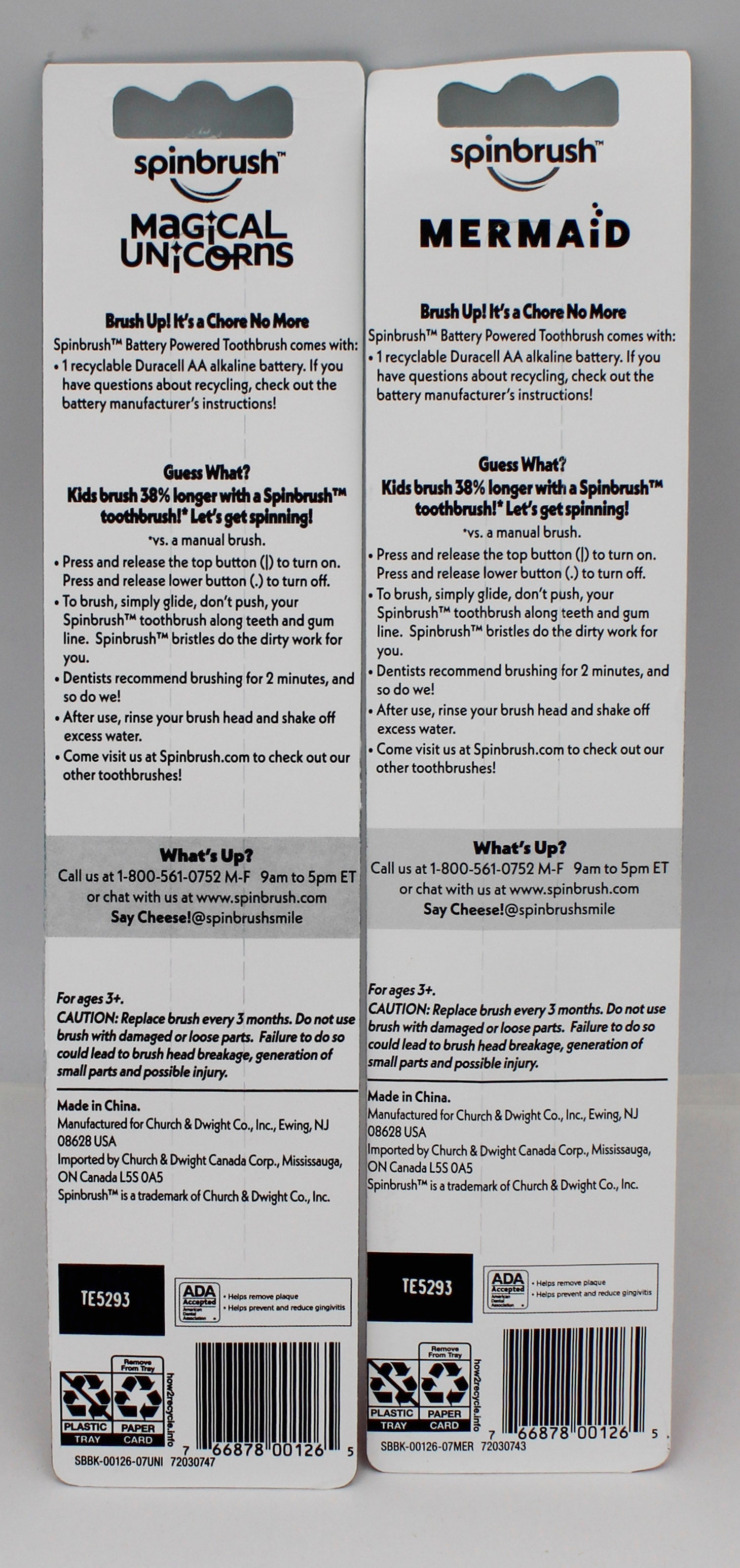 SPINBRUSH KIDS ARM & HAMMER POWER TOOTHBRUSH MY STYLE GIRLS