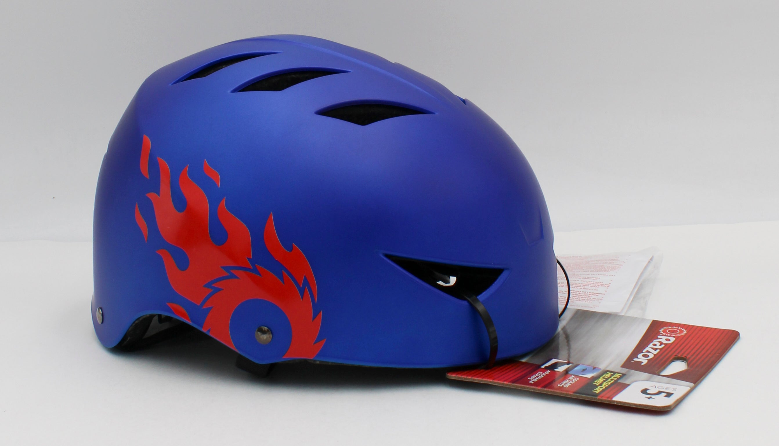 bell catboy helmet Razor Blue Flame Child Multi-Sport Helmet