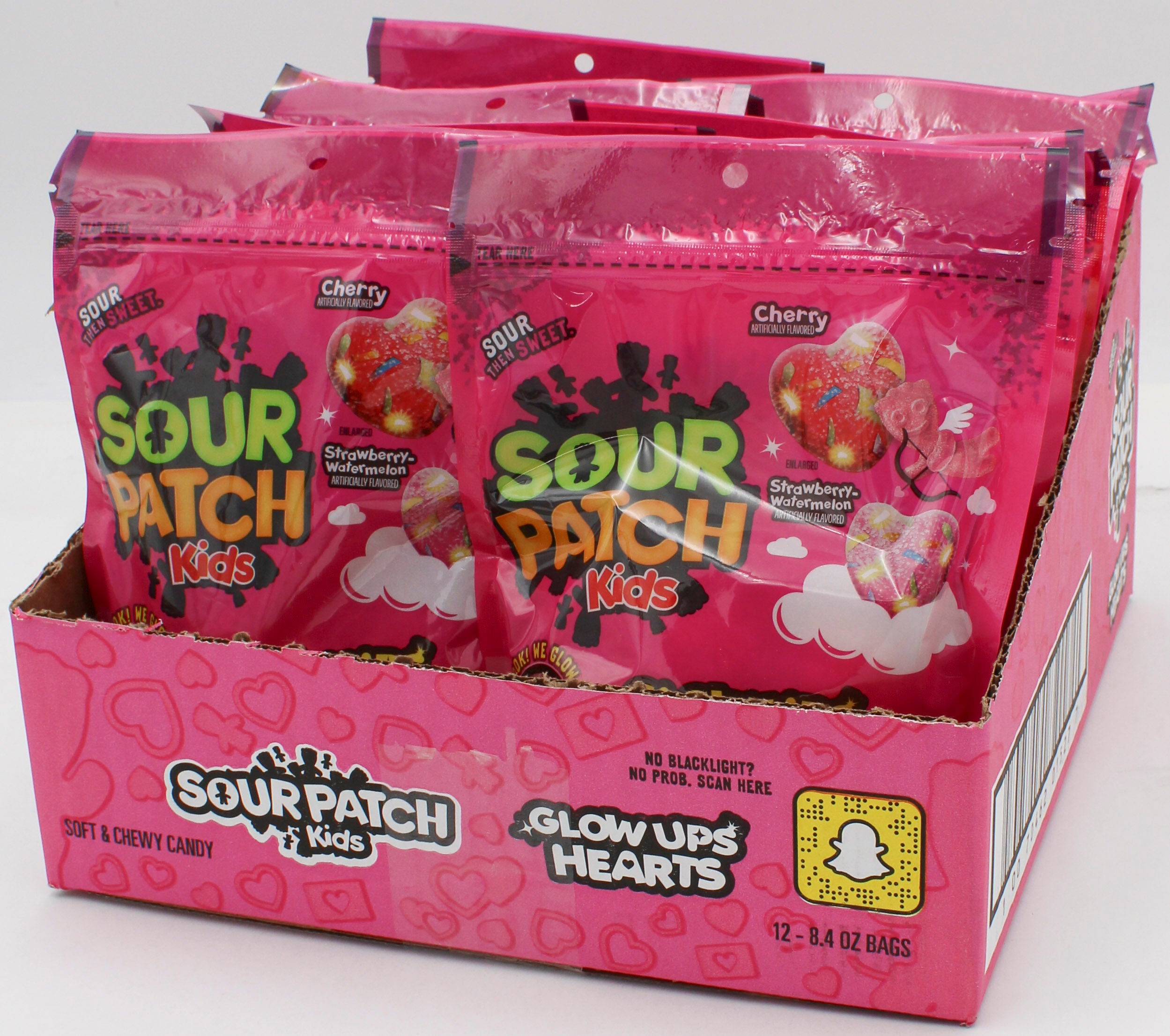 SOUR PATCH KIDS GLOW UP HEARTS 8.4 Oz BB 8/10/26