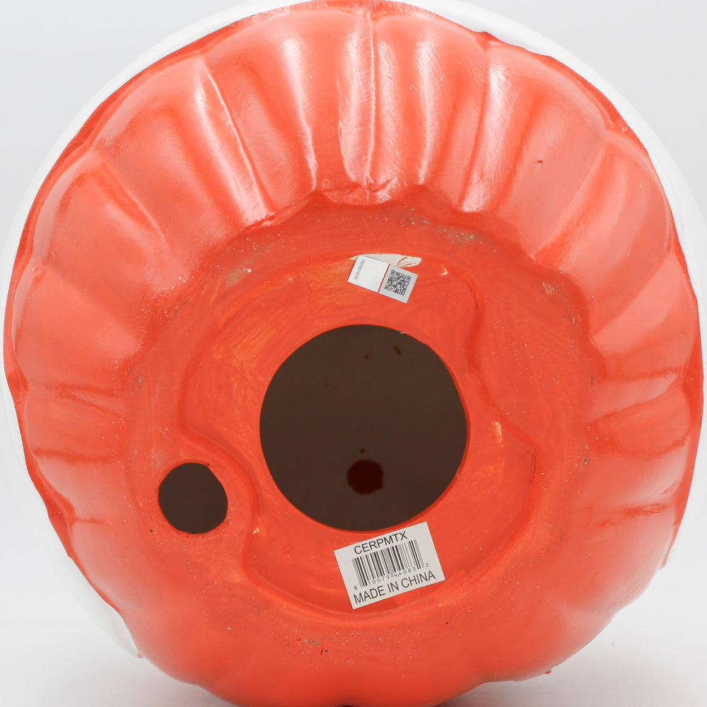 TEXAS LONGHORNS CERAMIC PUMPKIN HELMET 10"