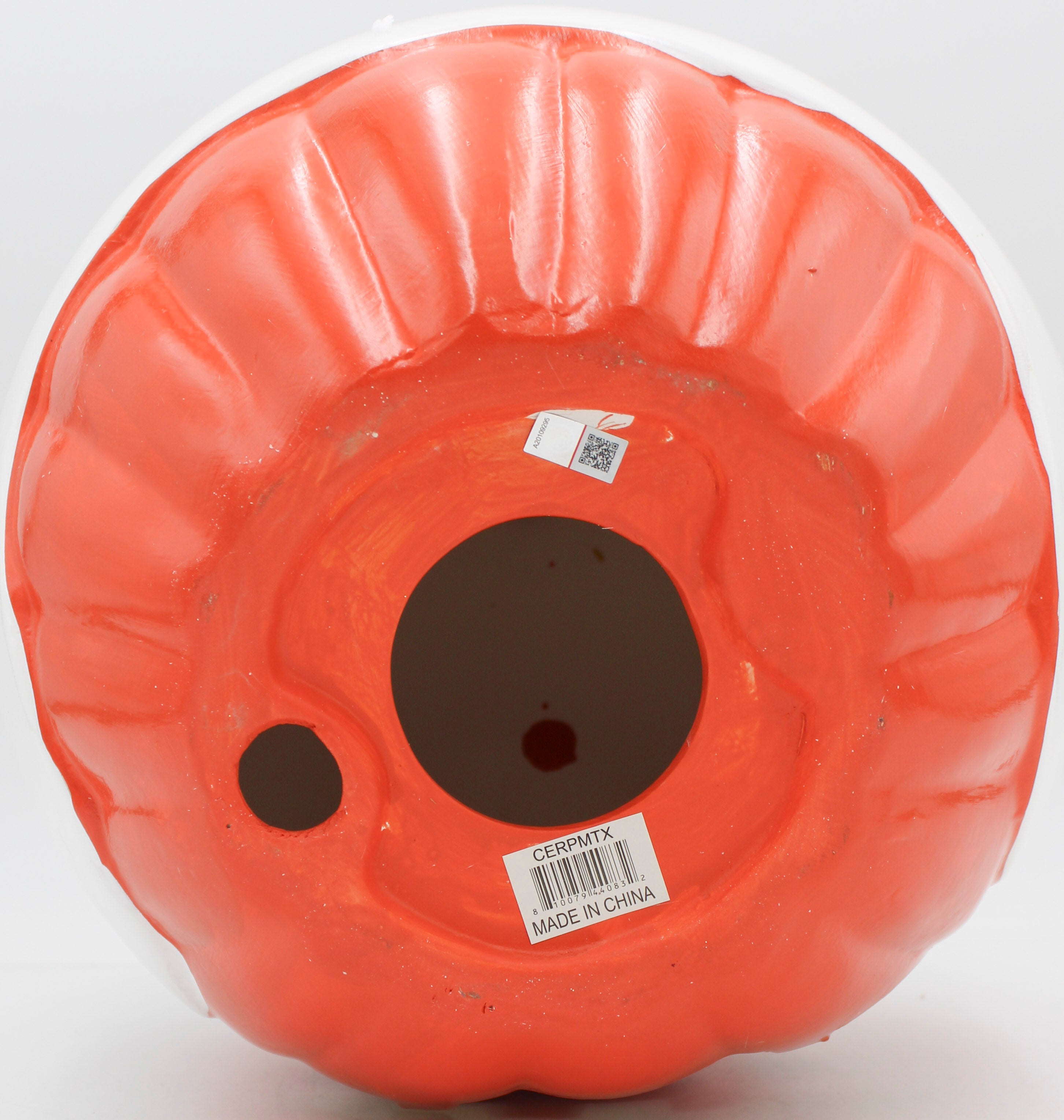 TEXAS LONGHORNS CERAMIC PUMPKIN HELMET 10"