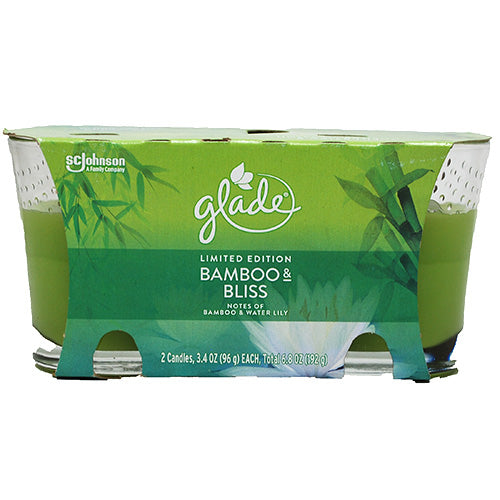 SP GLADE CANDLE 3.4oz/2CT-BAMBOO/BLISS