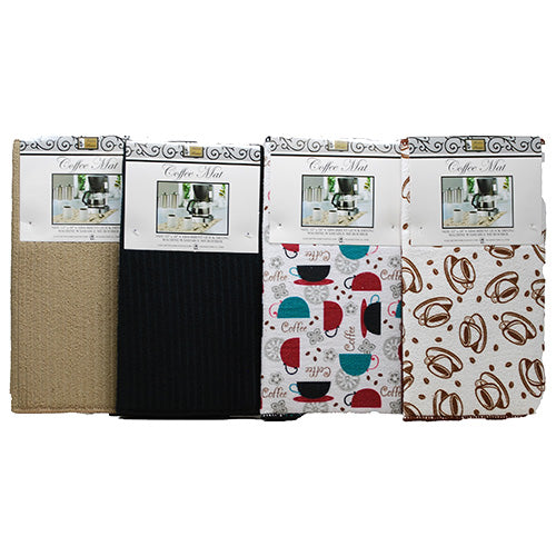 COFFEE MAT 12x18"-ASST PRINTS/COLORS