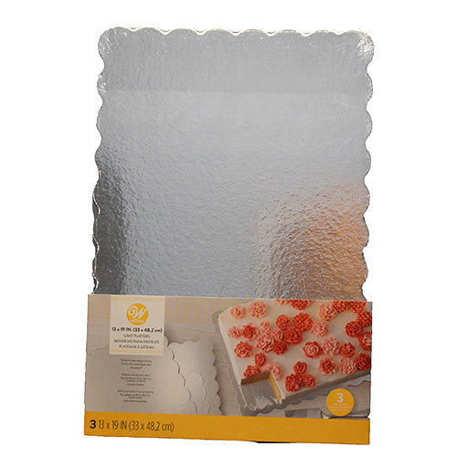 WILTON CAKE PLATTER 13x19"/3CT-SILVER.