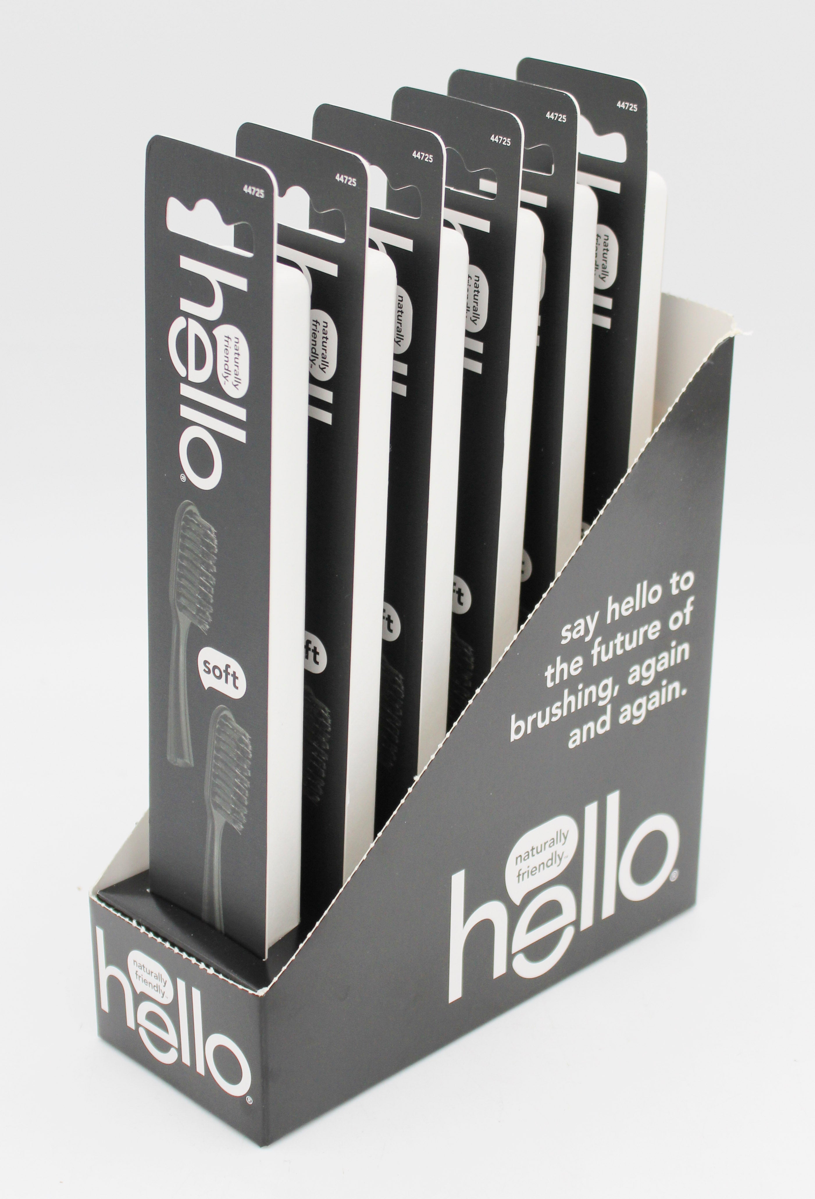 HELLO TOOTHBRUSH REFILLS BLACK CHARCOAL 2ct NI
