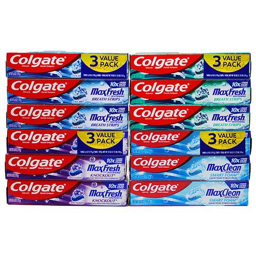 COLGATE TPASTE 6oz/3CT ASST DISPLAY 20PCS EXP 5/23 NI