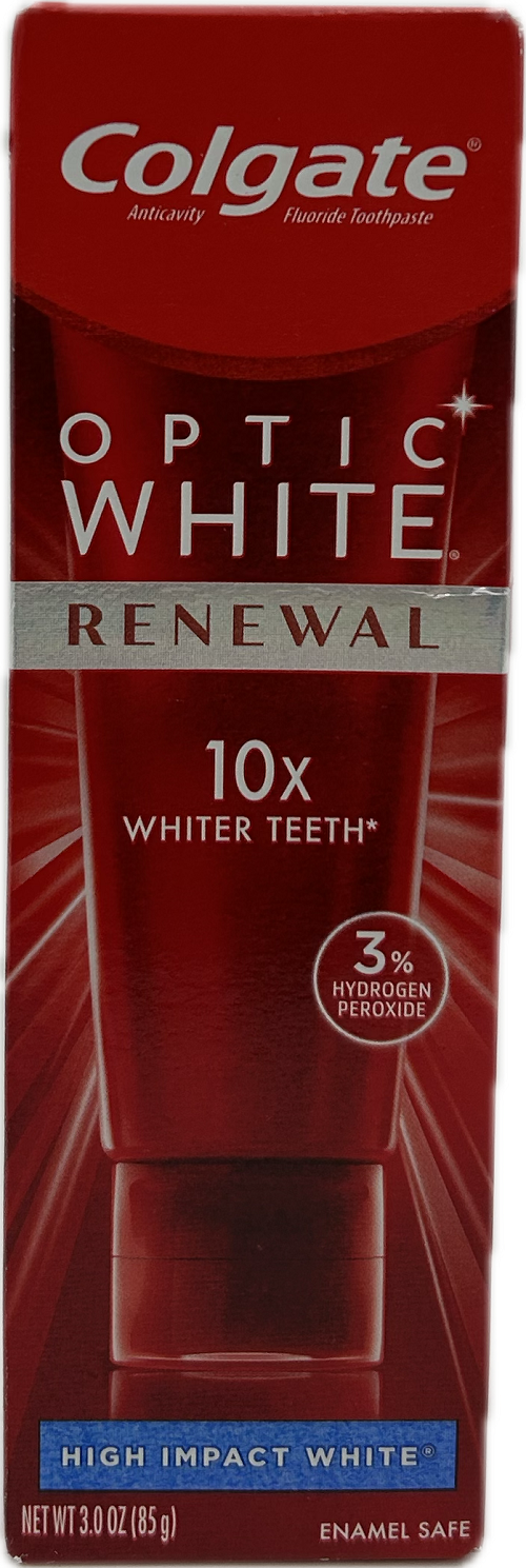 COLGATE OPTIC WHITE RENEWAL TOOTHPASTE HIGH IMPACT WHITE 3oz EXP 10/31/2025  NI
