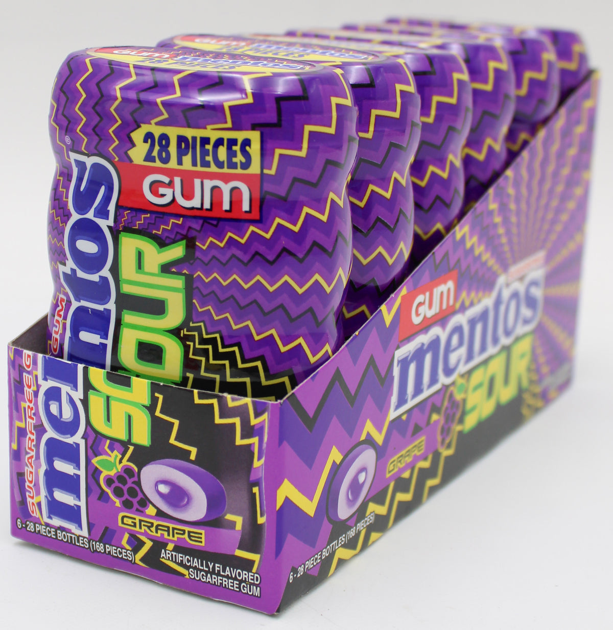 MENTOS GUM 28PC SOUR GRAPE   DISPLAY TRAY BB 1/21/27