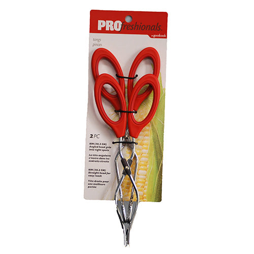 SP PROFRESHIONALS 8IN GOODCOOK TONGS 2-CT