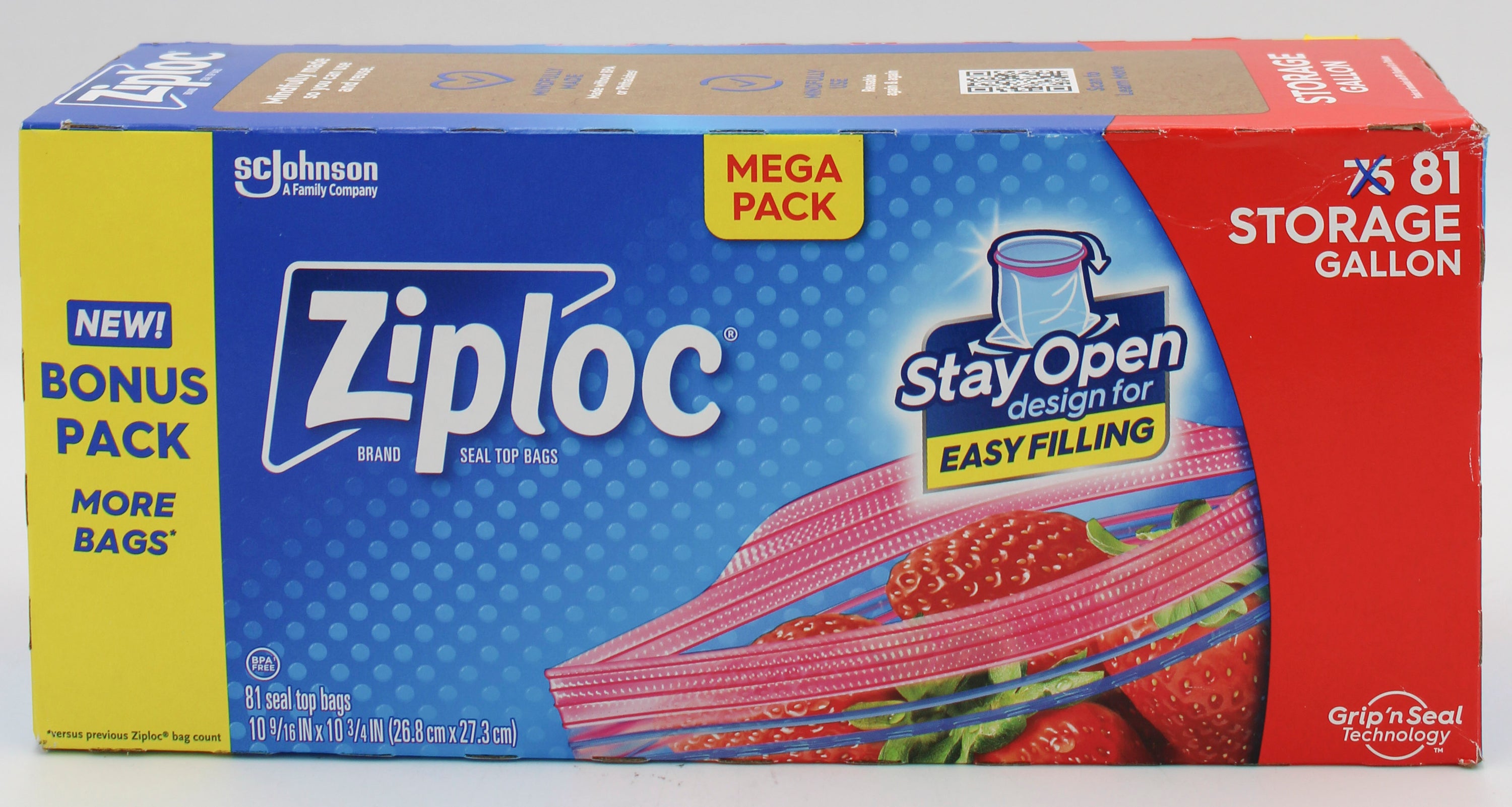 SP ZIPLOC BAG STORAGE 81CT GALLON