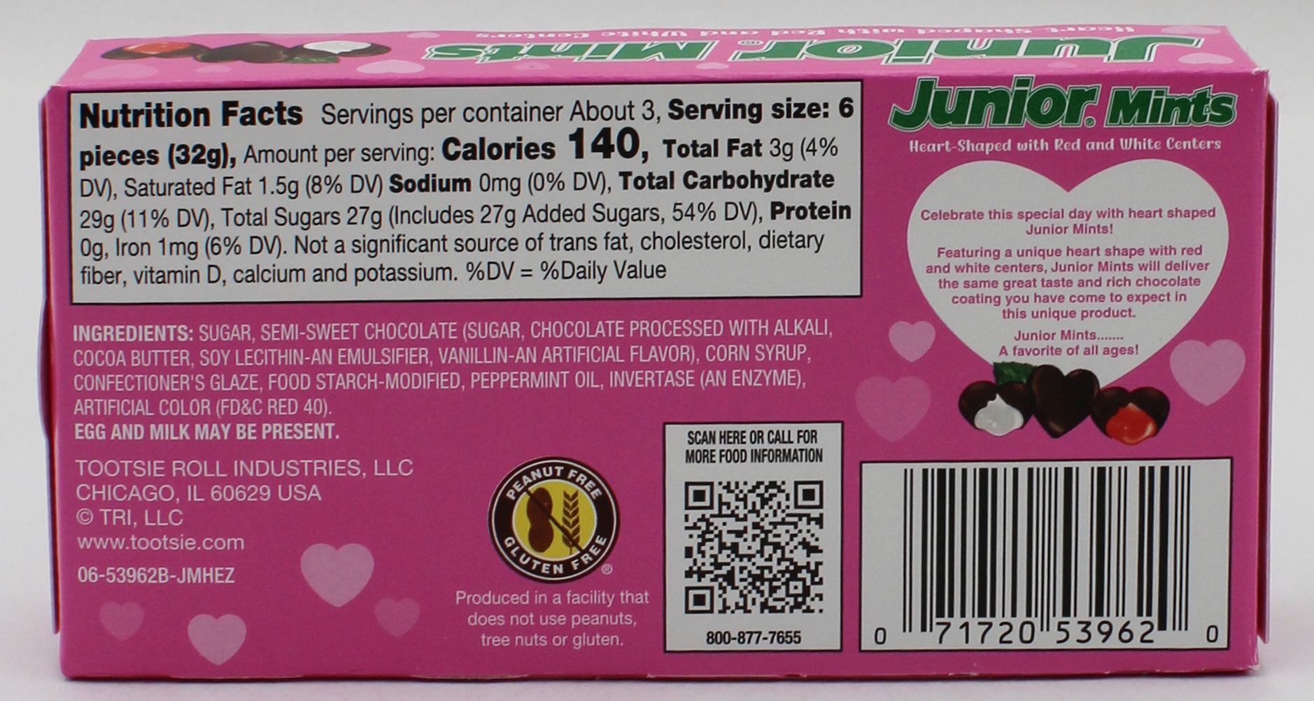 JUNIOR MINTS HEARTS  3.5 Oz BB 10/31/26