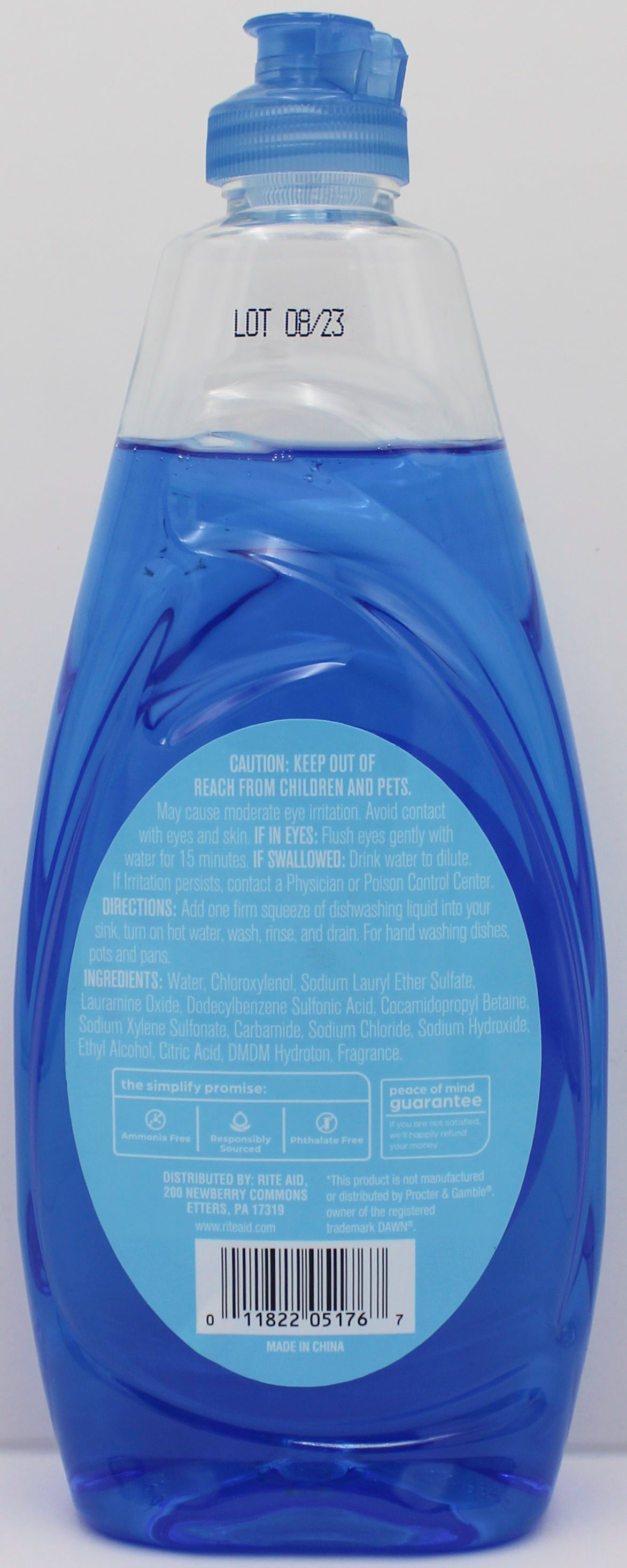 RITE AID SIMPLFY DISH LIQUID OCEAN BREEZE 19.4Z