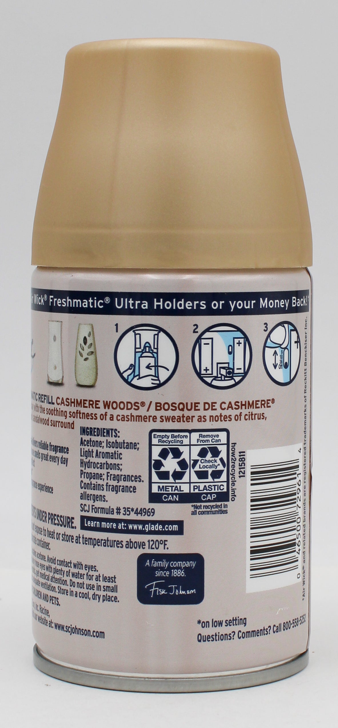 GLADE AUTOMATIC SPRAY REFILL CASHMERE WOODS 6.2oz US