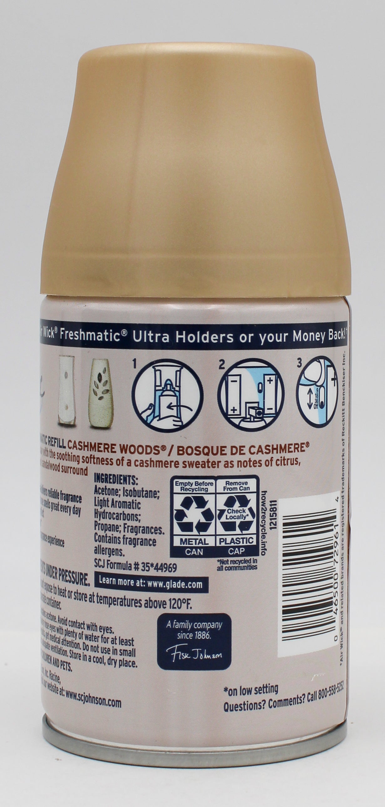 GLADE AUTOMATIC SPRAY REFILL CASHMERE WOODS 6.2oz US