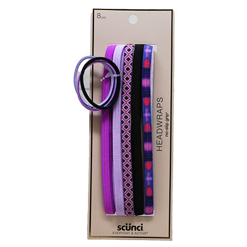 SCUNCI HEADWRAPS 8CT ASST/NI