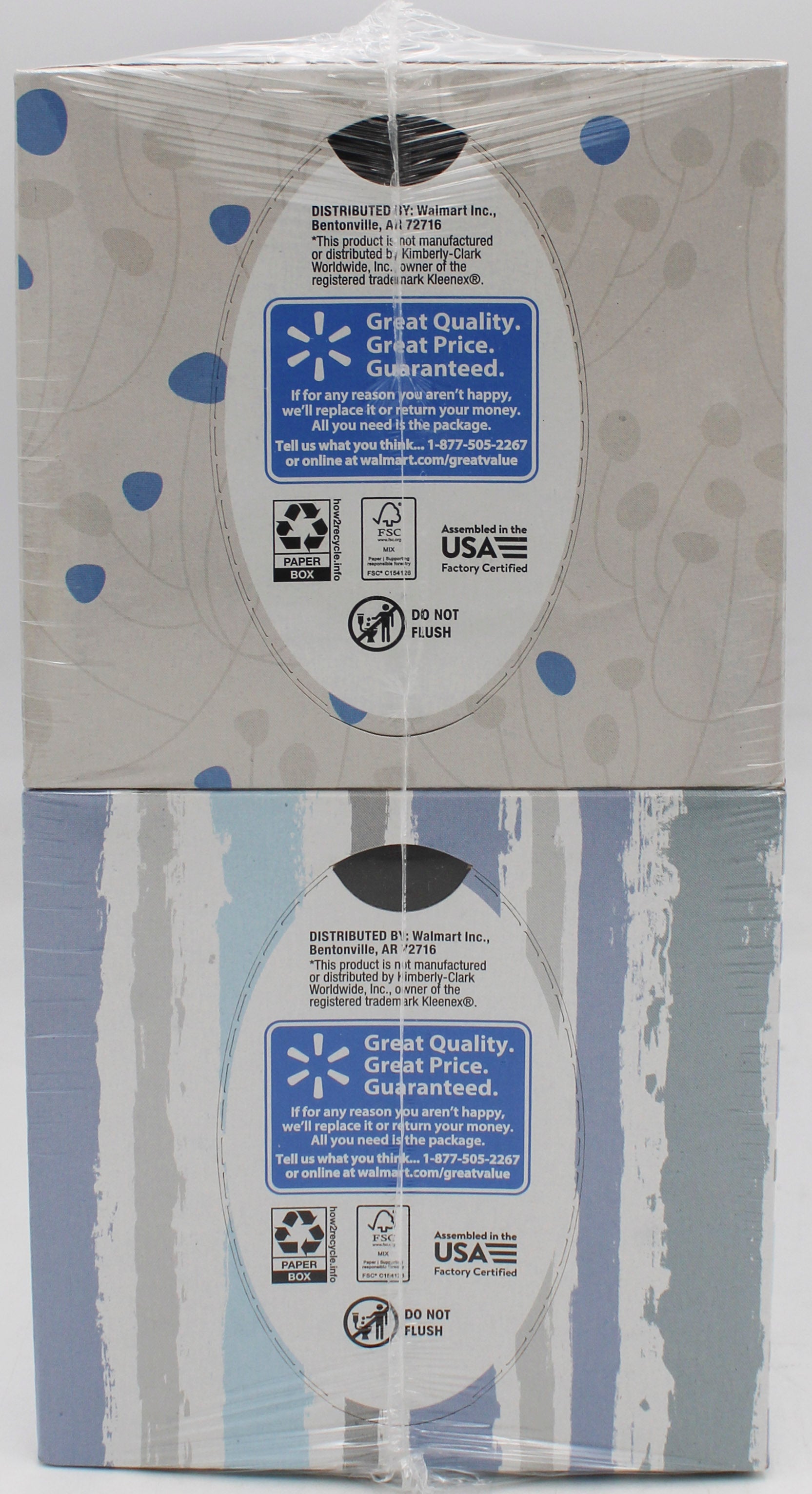 4PK GREAT VALUE 2-PLY EVERYDAY SOFT FACIAL TISSUES 320CT