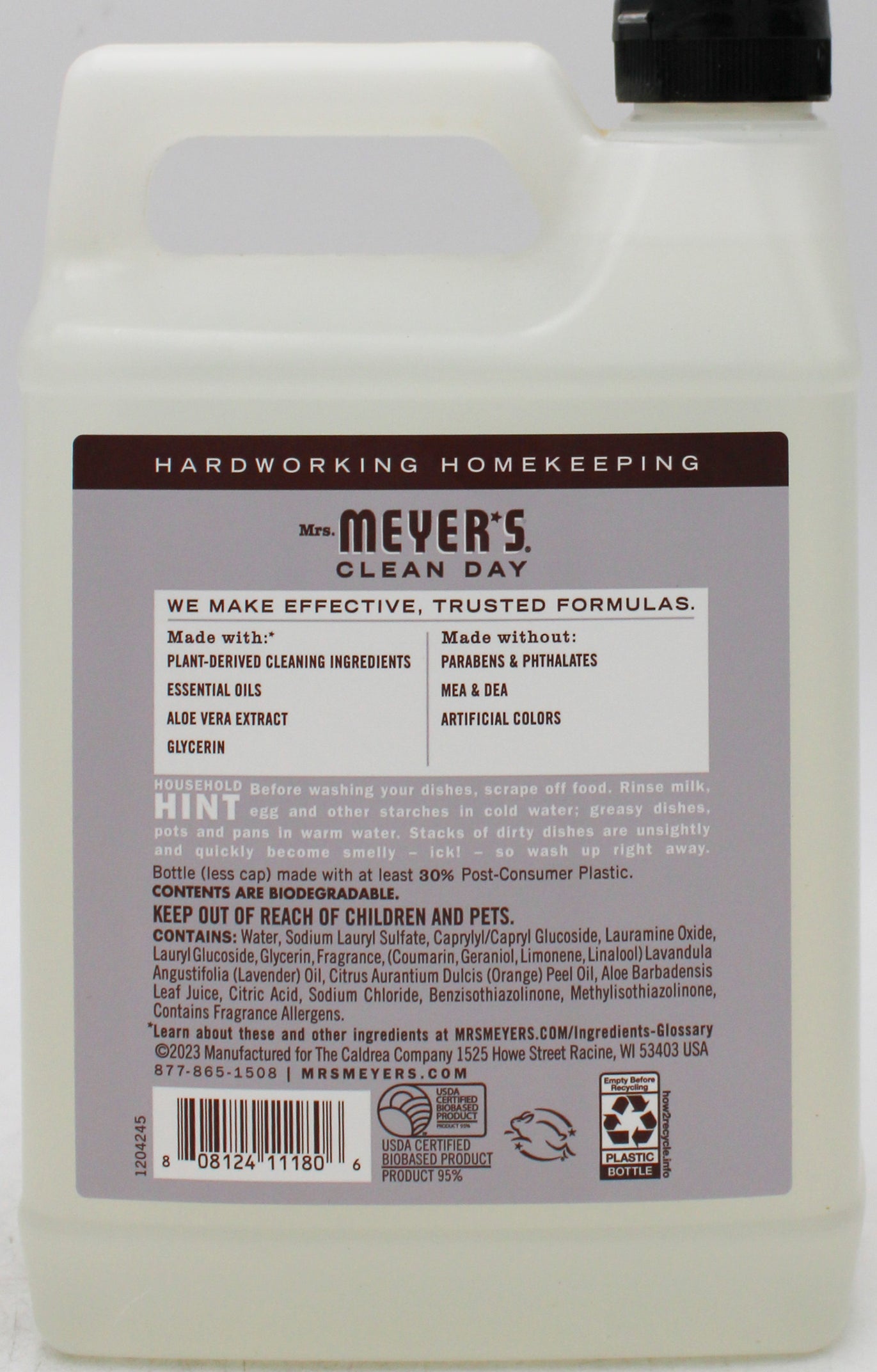 SP MRS. MEYER'S DISH SOAP REFILL LAVENDER SCENT 48 FL oz