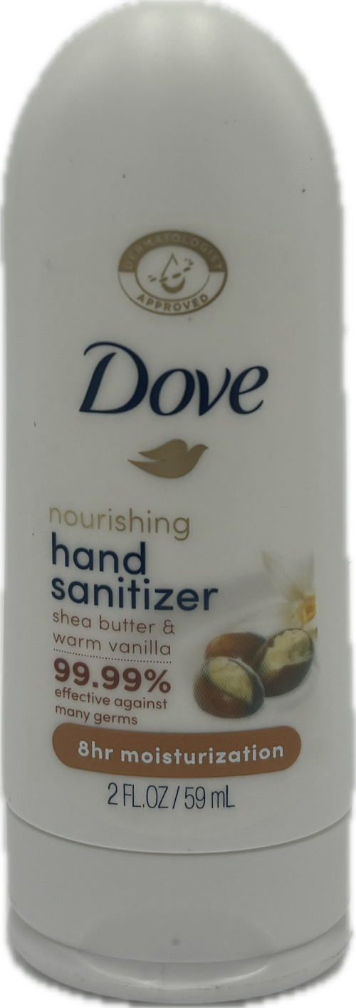 DOVE SANITIZER SHEA VANILLA 2oz   EXP 2/28/25