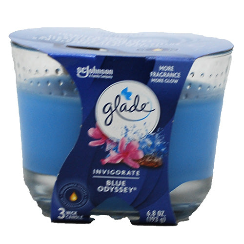 GLADE 3 WICK CANDLE 6.8oz-BLUE ODYSSEY