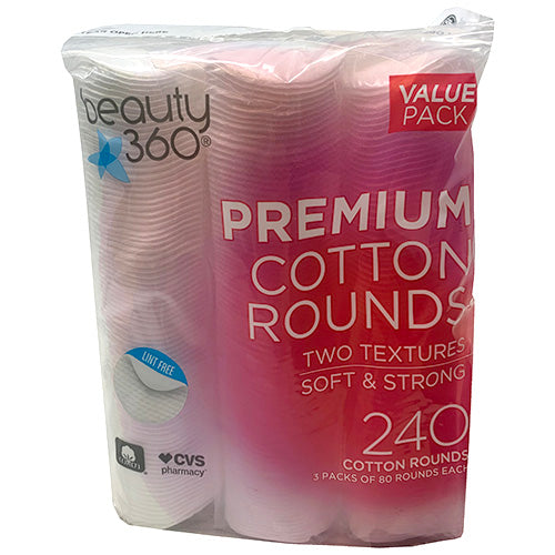 BEAUTY 360 COTTON ROUNDS 240CT-NI