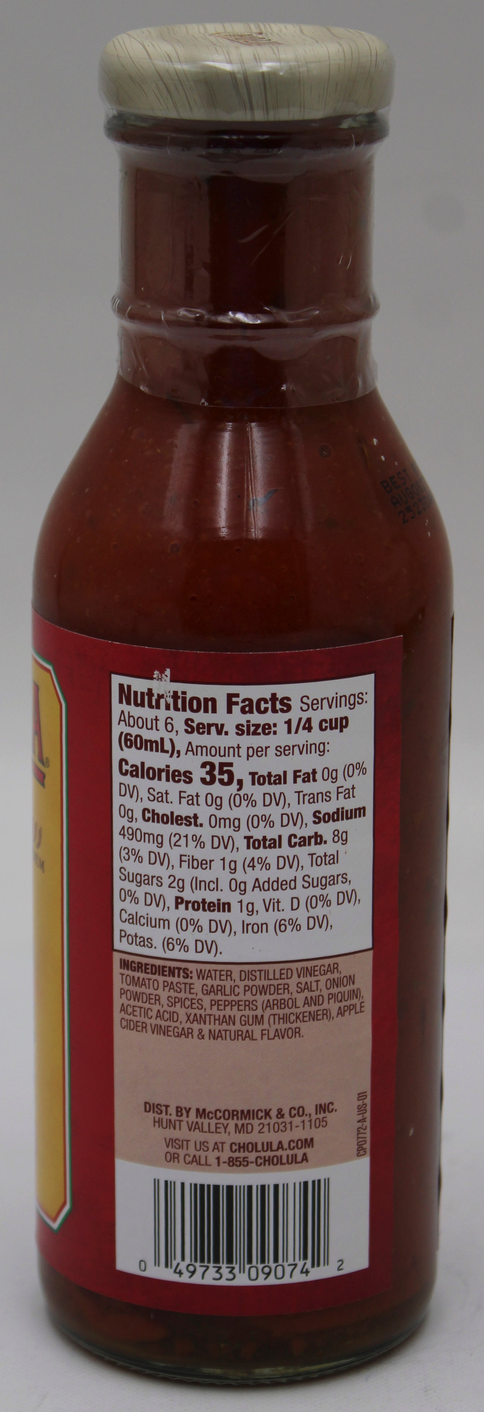 CHOLULA TACO SAUCE 12 FL OZ   BB  8/8/27
