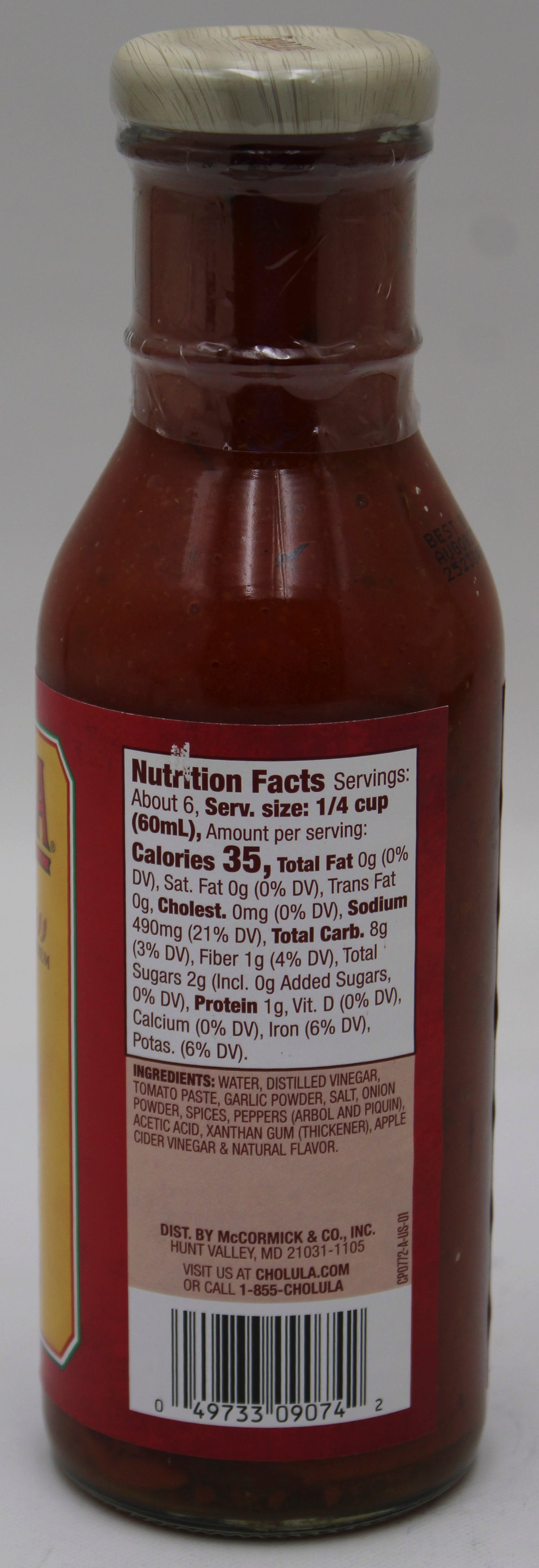 CHOLULA TACO SAUCE 12 FL OZ   BB  8/8/27