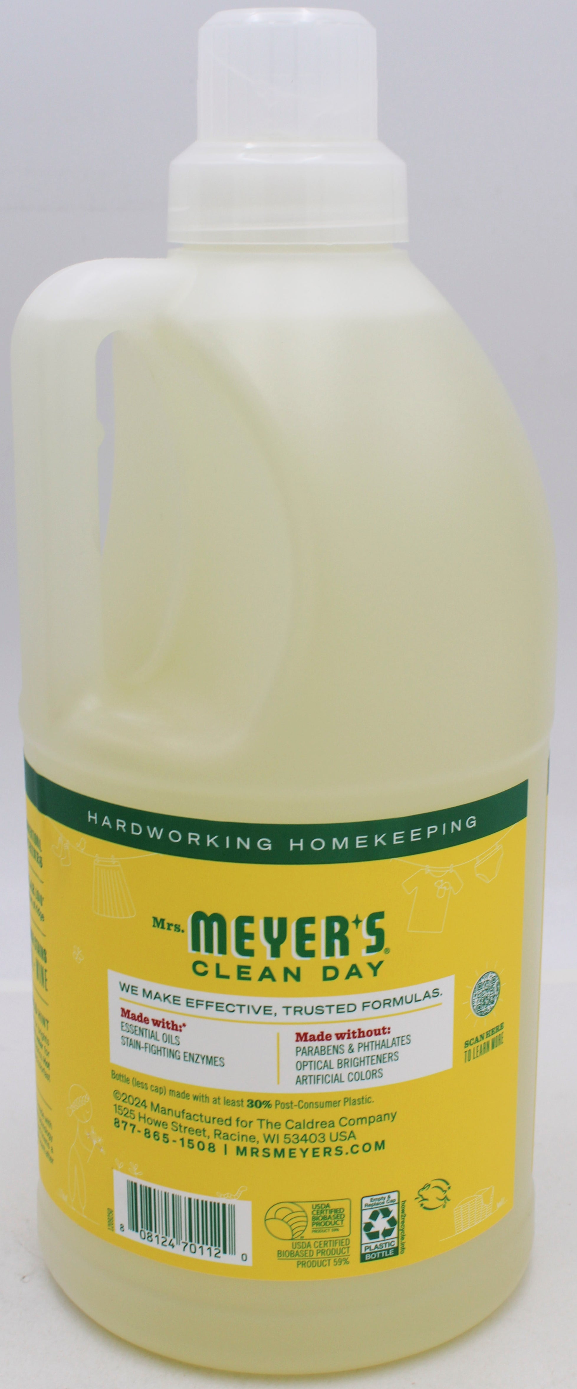 MRS MEYERS LIQUID LAUNDRY DETERGENT HONEYSUCKLE 64oz