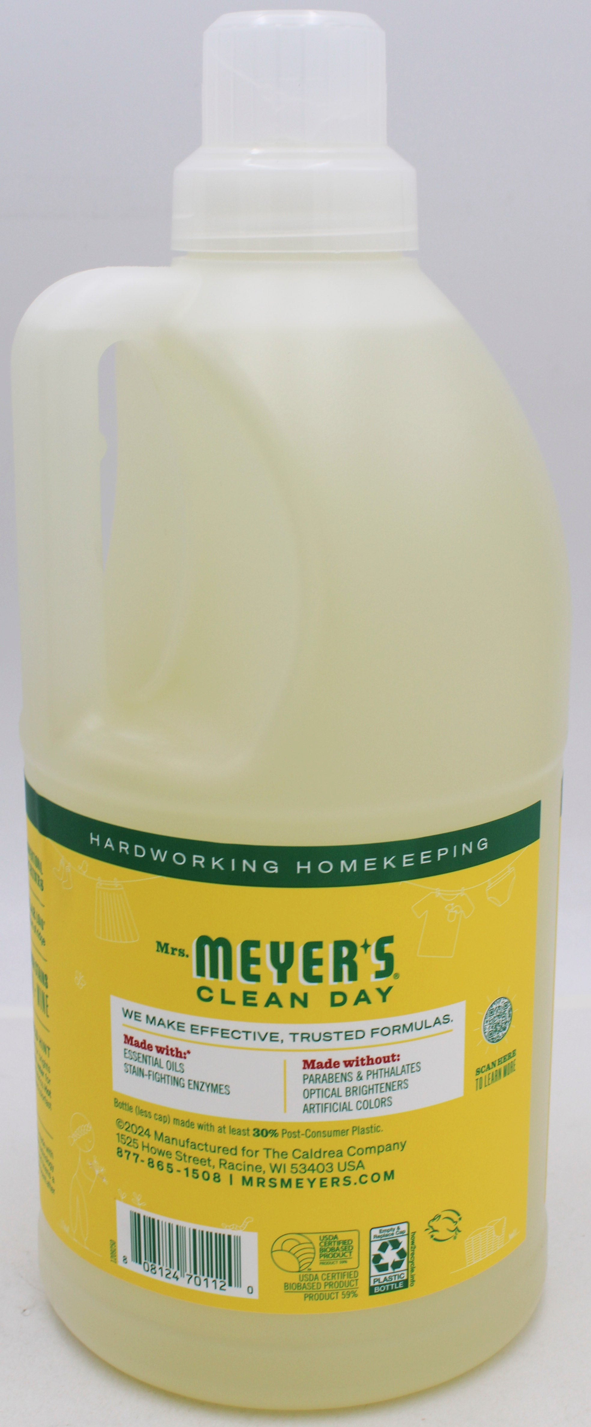 MRS MEYERS LIQUID LAUNDRY DETERGENT HONEYSUCKLE 64oz