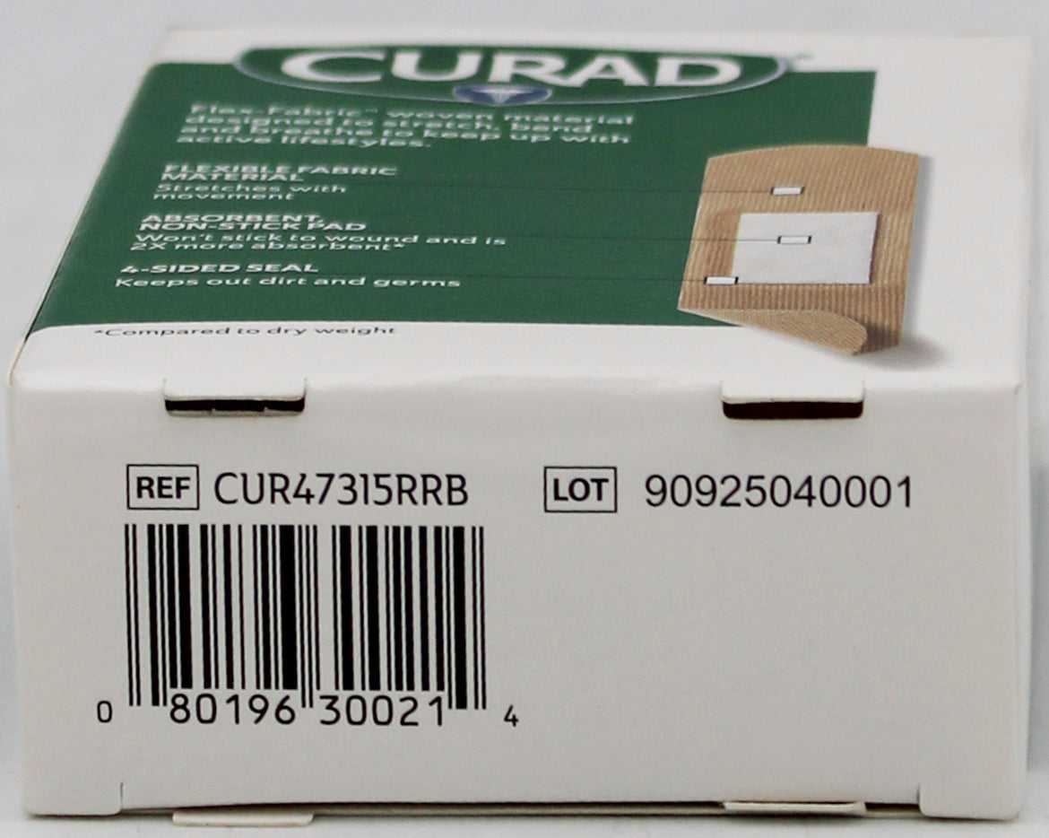 CURAD FLEX-FABRIC BANDAGES 3/4" 30ct NI.