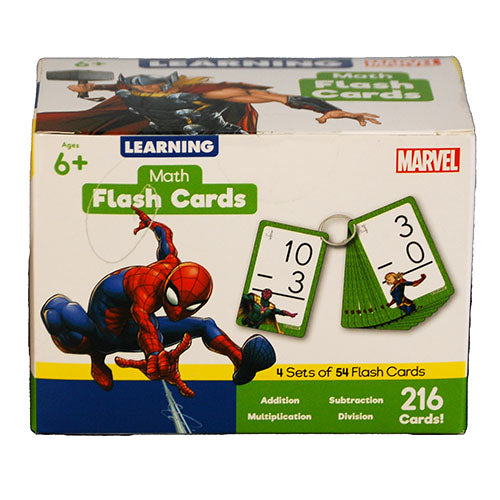 DISNEY LEARNING MARVEL MATH FLASH CARDS/216 CARDS AGES 6+ PP $18.99