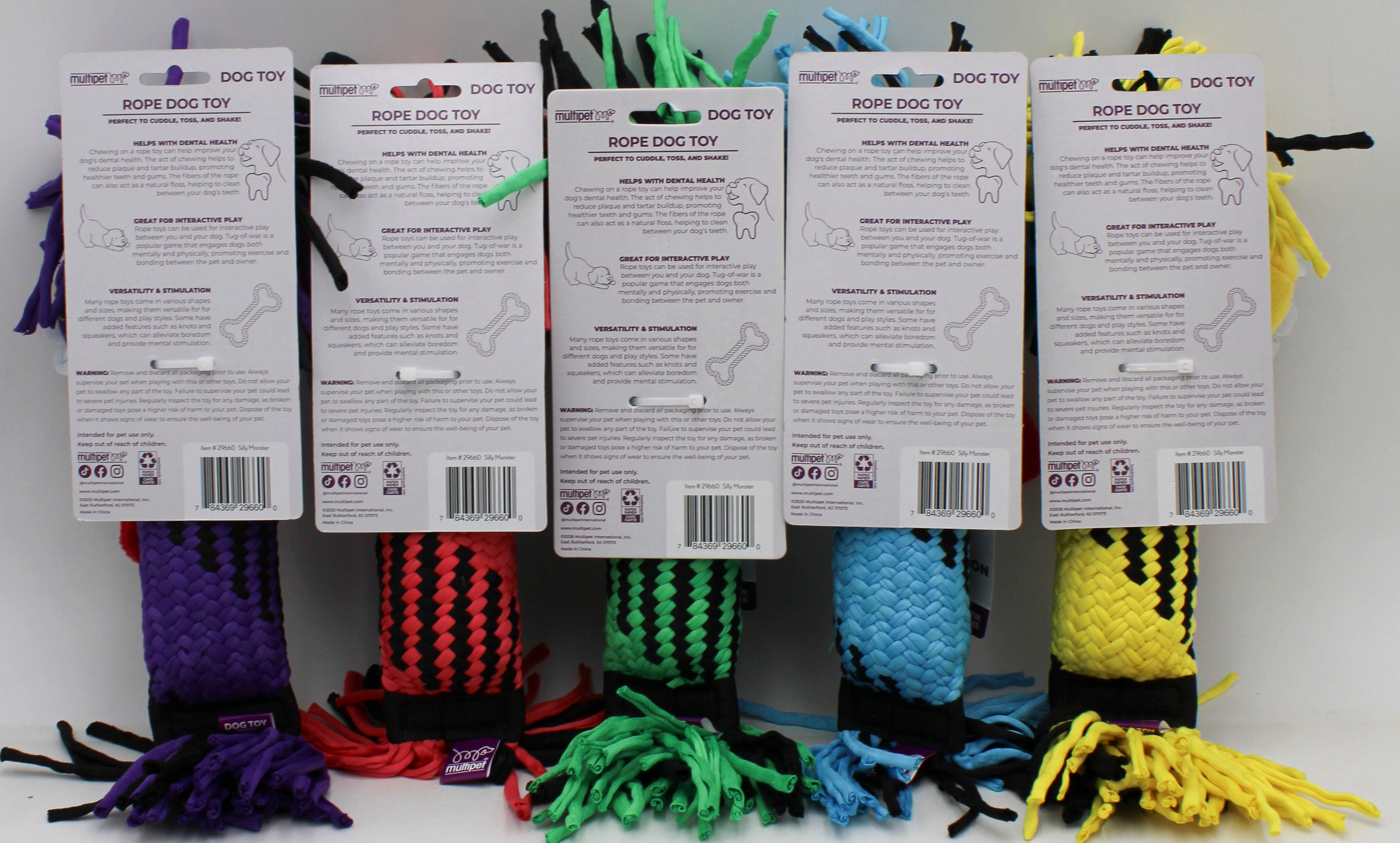 MULTIPET NUTS FOR KNOTS SILLY MONSTER DOG TOY