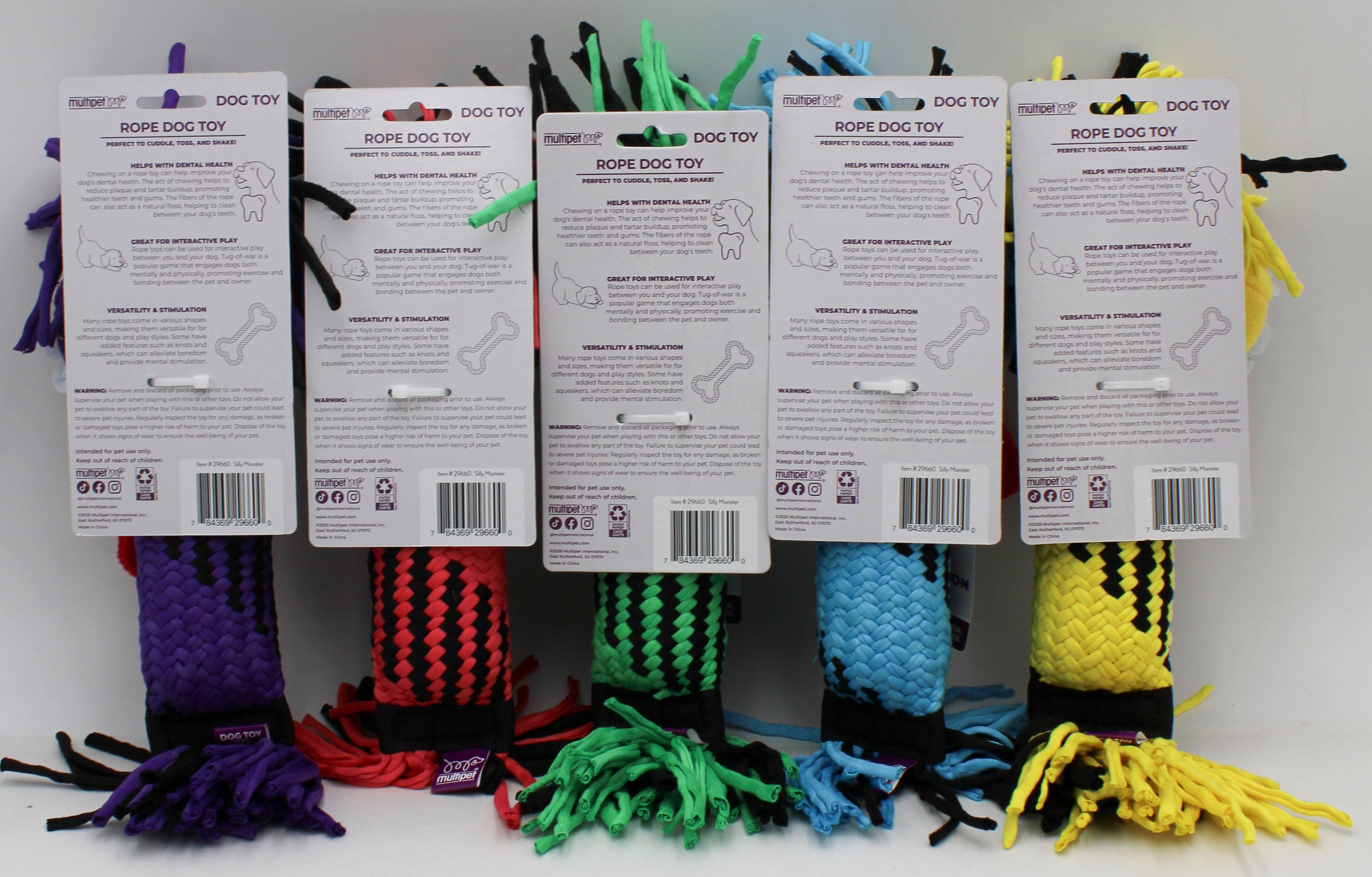 MULTIPET NUTS FOR KNOTS SILLY MONSTER DOG TOY