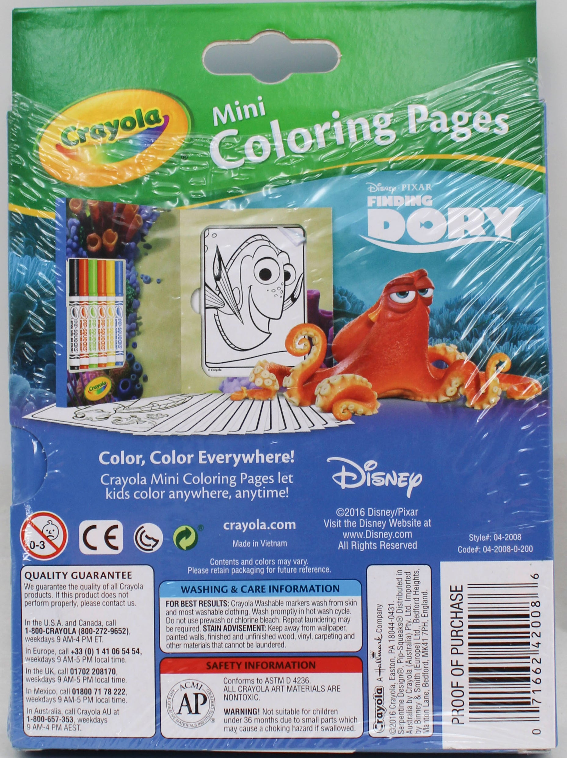 Crayola Mini Coloring Pages 80pg with Markers - Finding Dory