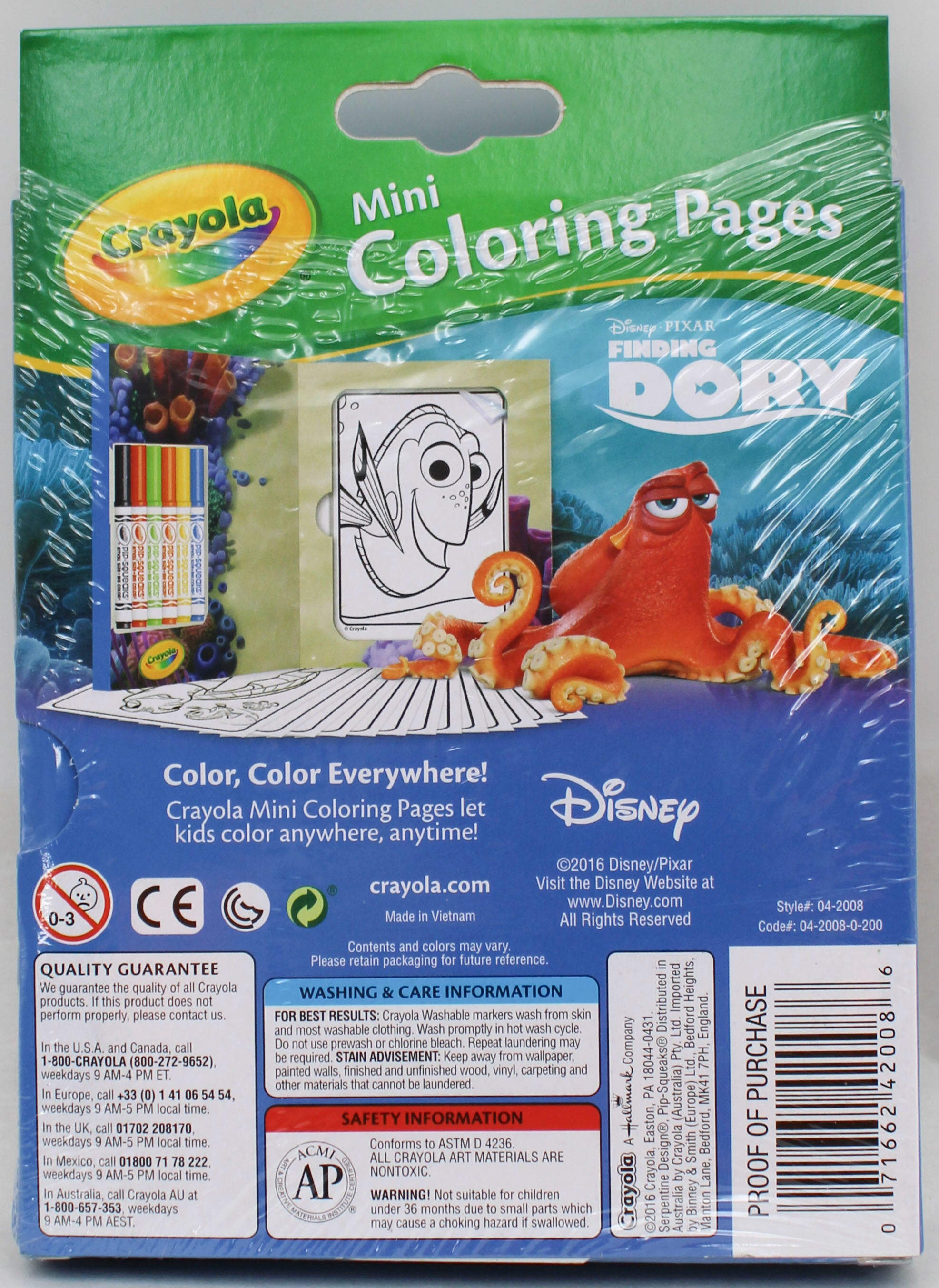 Crayola Mini Coloring Pages 80pg with Markers - Finding Dory