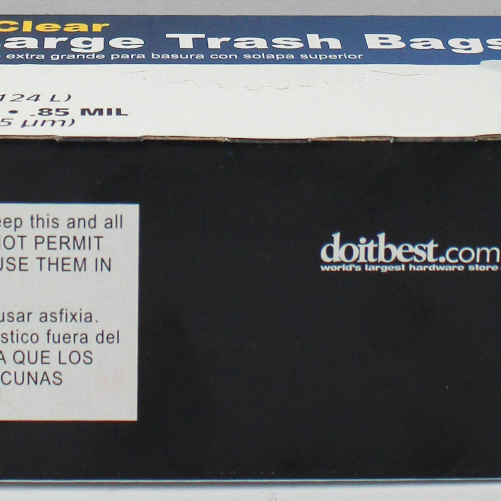 DO IT BEST 10CT 33 GALLON FLAP TIE WASTE BAG CLEAR NI