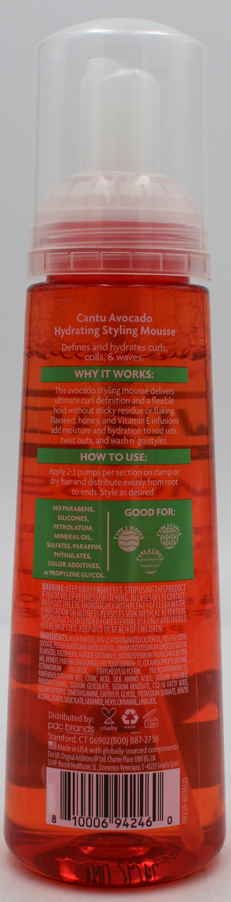 SP CANTU MOUSSE 8.4oz AVOCADO NI