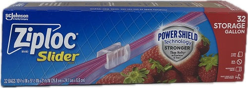 SP ZIPLOC SLIDER STORAGE GALLON BAGS 32CT
