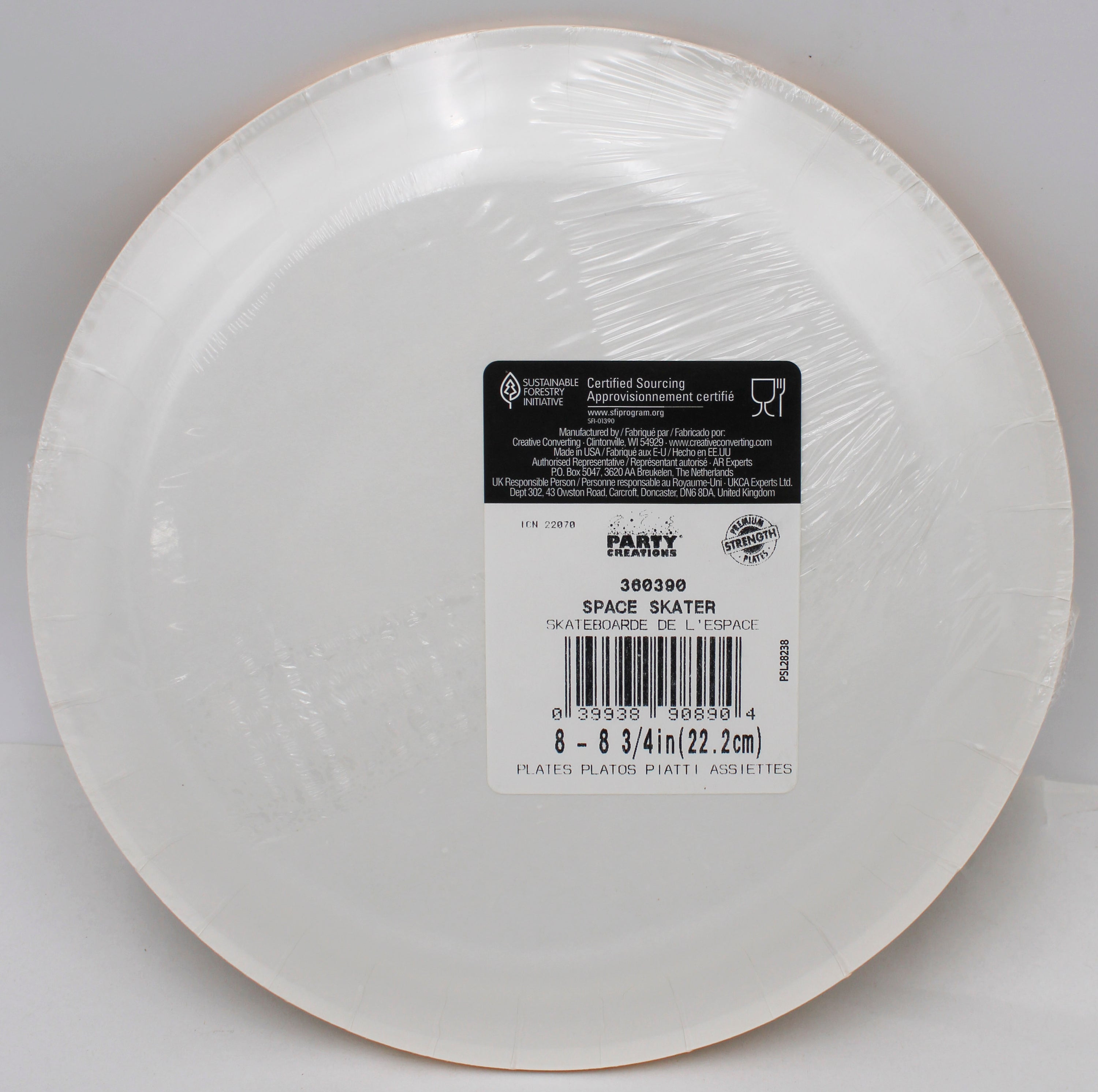 9" Paper Dinner Plates Space Skater 8ct Wholesale Pack
