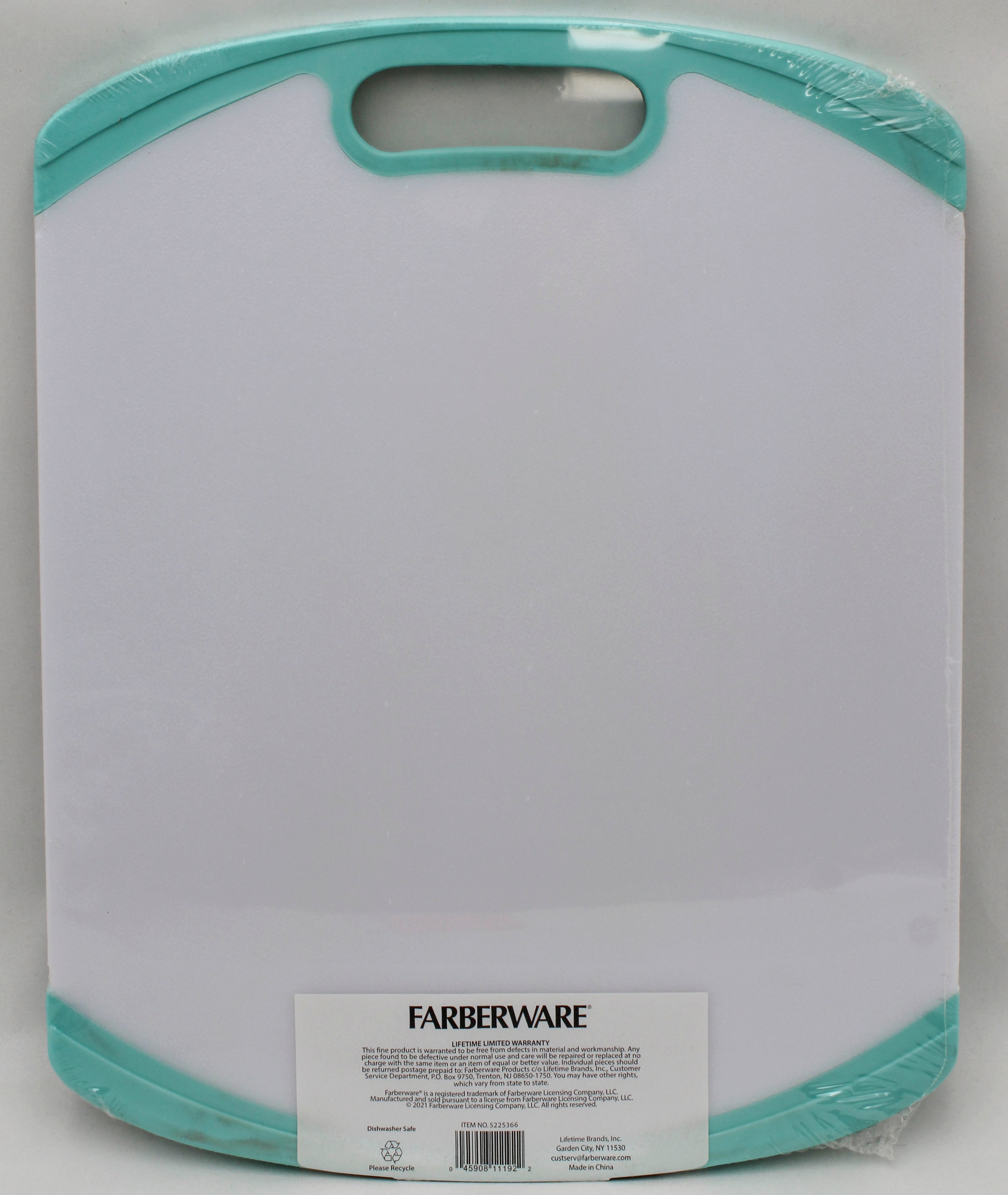 FARBERWARE  11X14 NS CUTTING BOARD - MARBLE AQUA NI