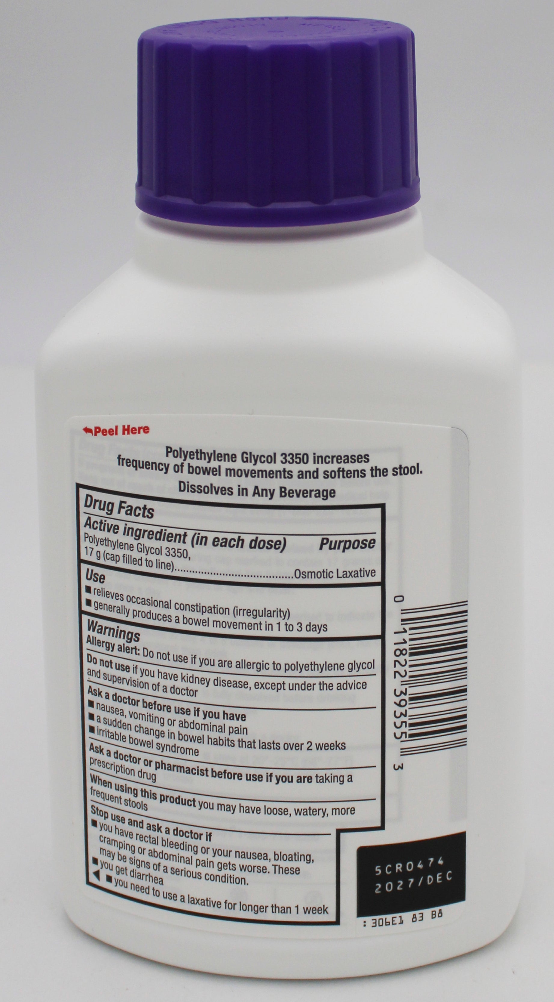 RITE AID LAXATIVE POWDER 14 DOSES 8.3oz EXP 12/31/2027 COMPARES TO MiraLax