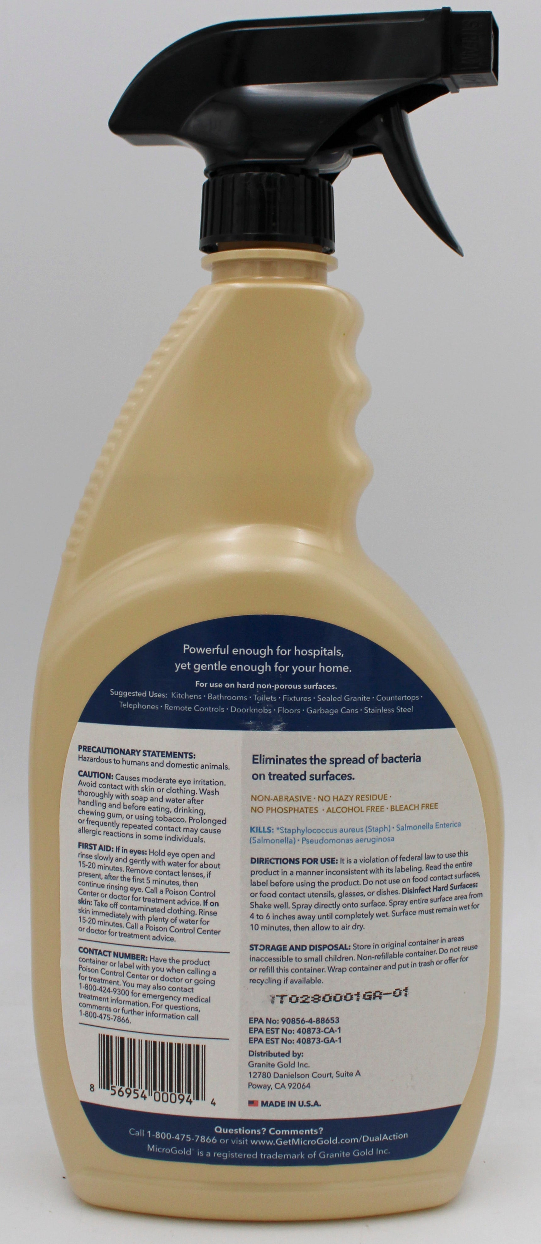 MICROGOLD DUAL-ACTION DISINFECTANT & ANTIMICROBIAL SPRAY 24oz