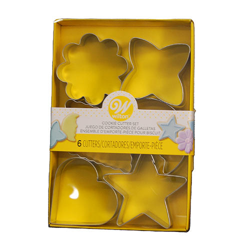WILTON COOKIE CUTTER SET 6PC BASIC SHAPES