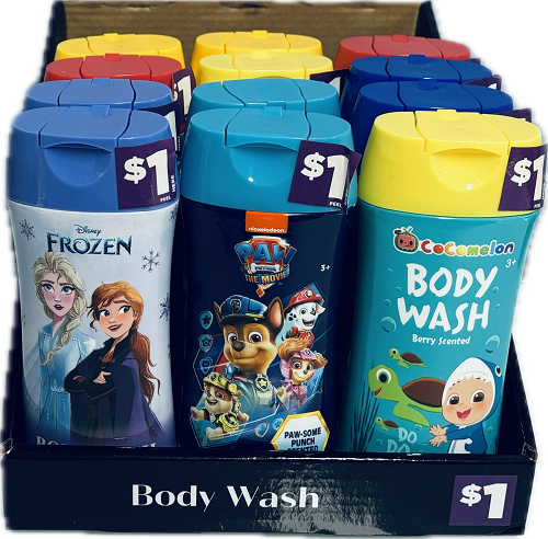 BODY WASH 18CT 8oz ASSORTED COUNTER DISPLAY PP$1