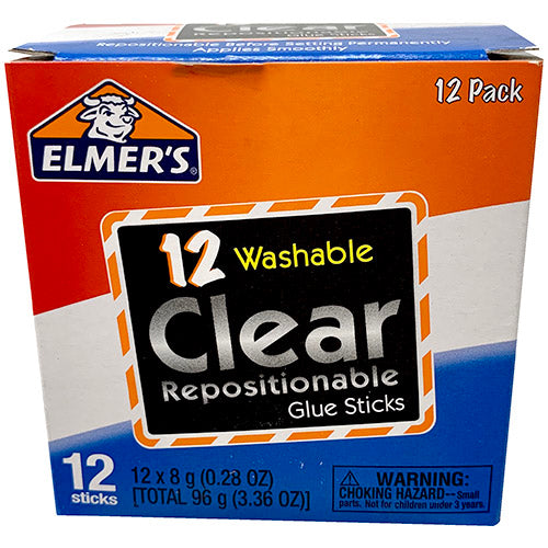 ELMERS GLUE STCK .28oz/12CT-CLEAR