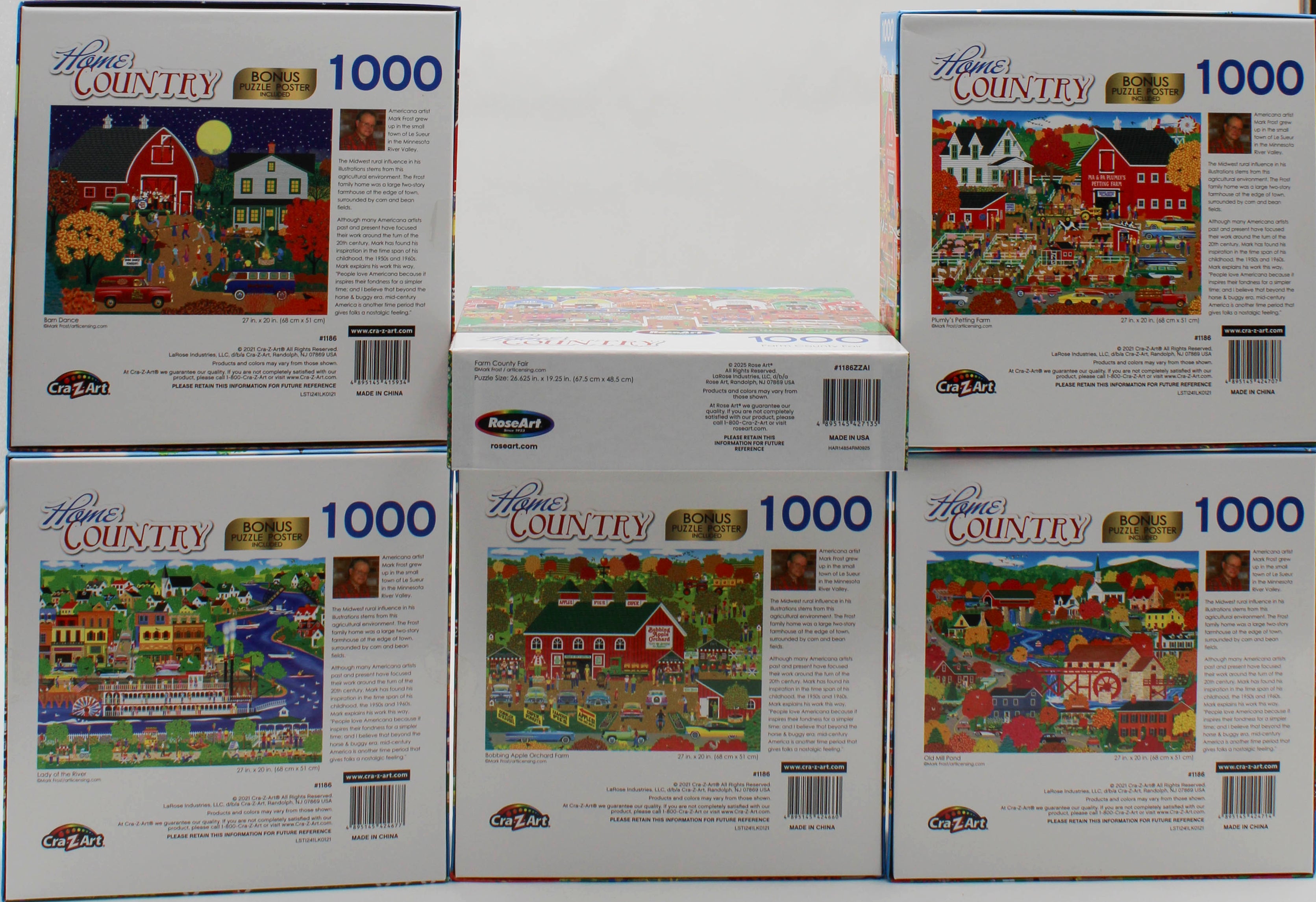 HOME COUNTRY 1000pc PUZZLE ASSORTMENT.
