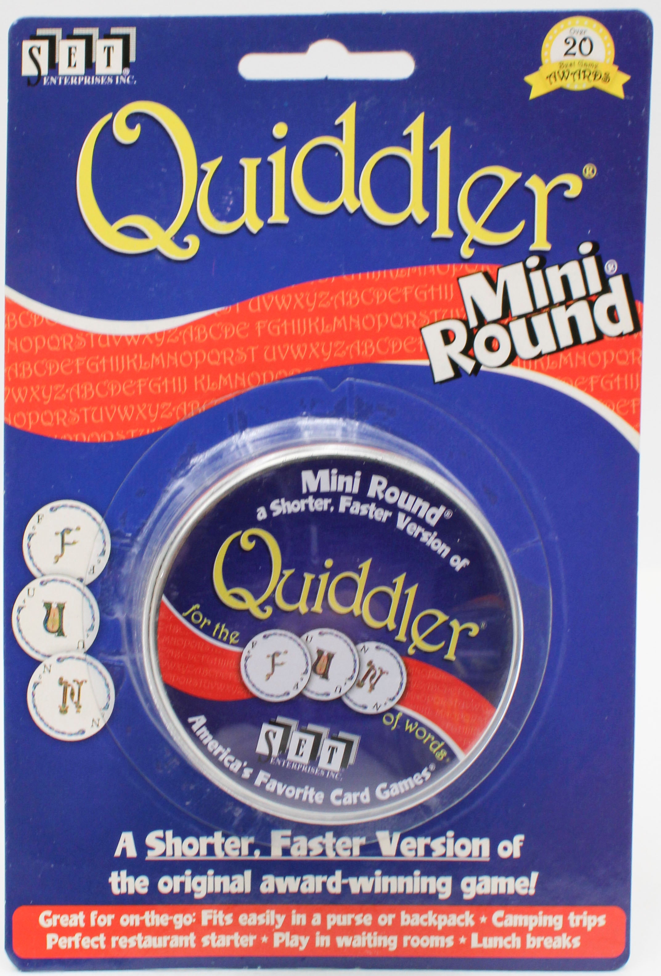 MINI ROUND QUIDDLER CARD GAME BLISTER PACK
