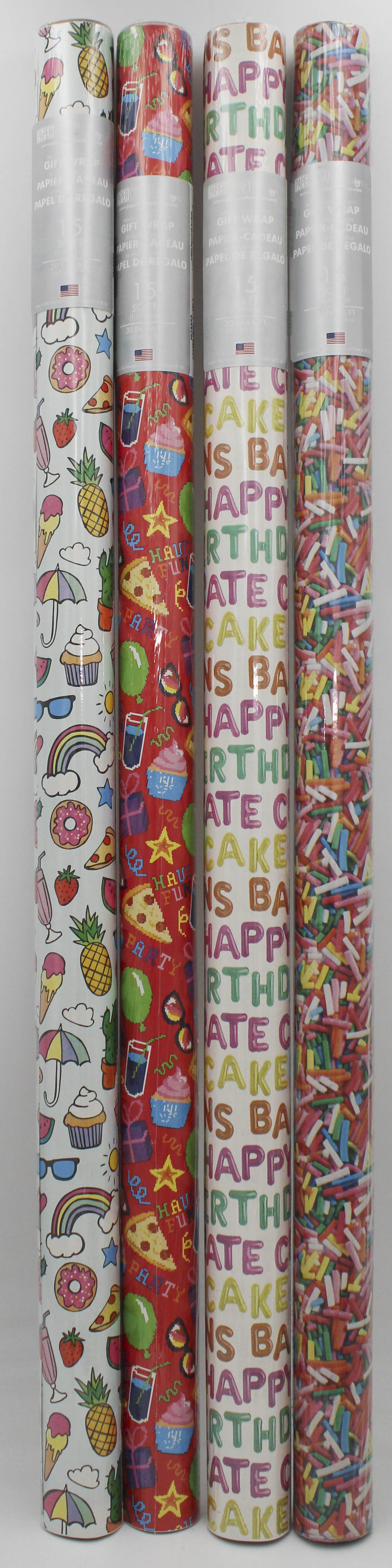 30X15SF BIRTHDAY WRAPPING PAPER