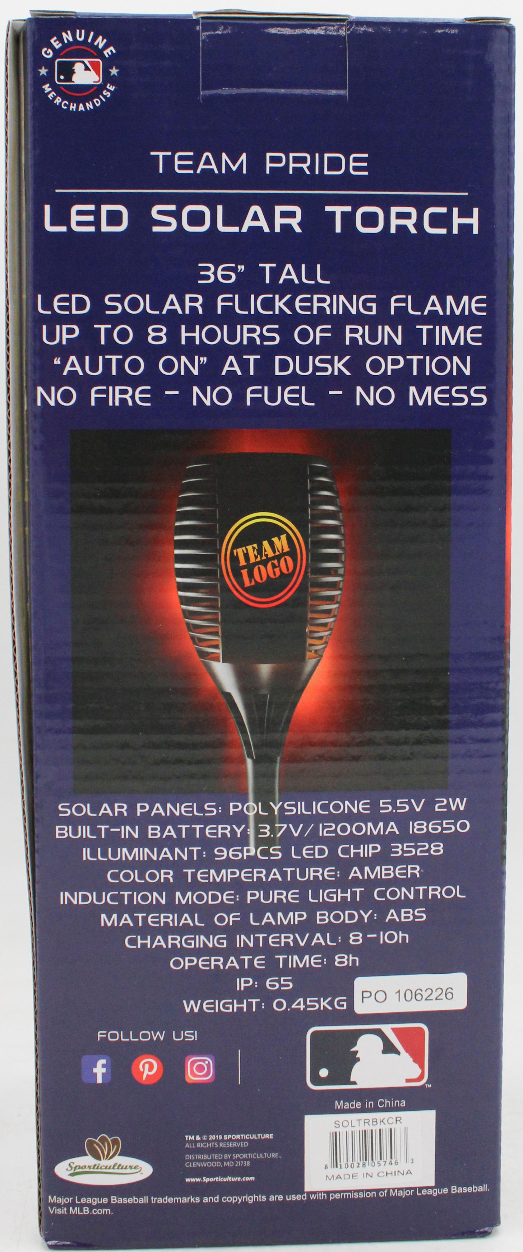 KANSAS CITY ROYALS LED SOLAR TORCH 36"